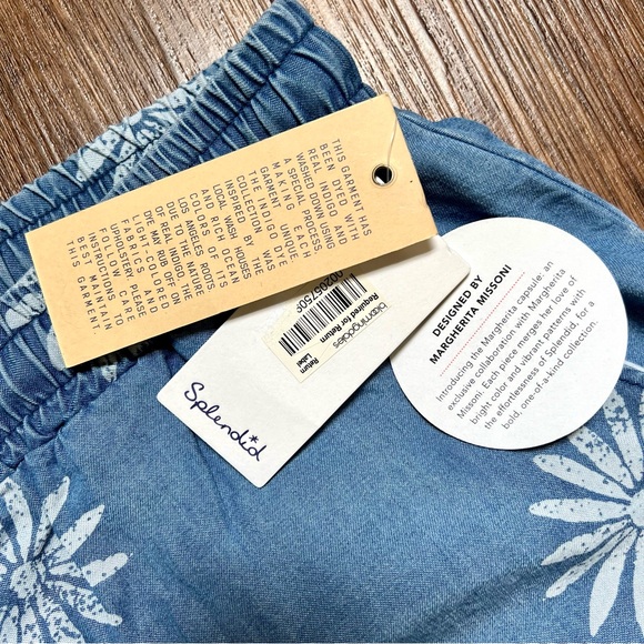 NWT Splendid x Margherita Daisy Chambray Shorts - Picture 9 of 14